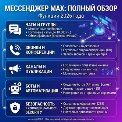 Мессенджер MAX: полный обзор функций в 2026 году