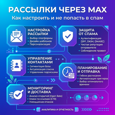 Рассылки через MAX: как настроить и не попасть в спам