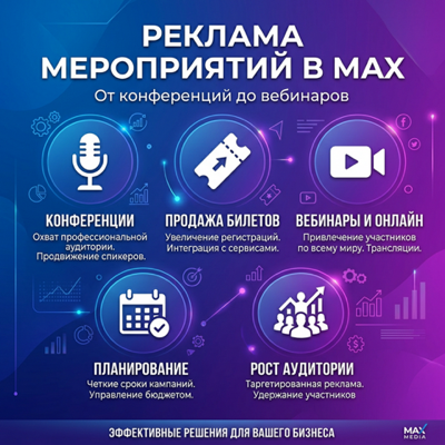 Реклама мероприятий через MAX: от конференций до вебинаров