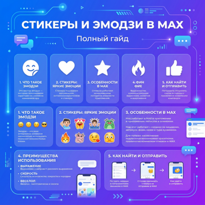 Стикеры, эмодзи и реакции в MAX: полный гайд