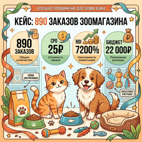 Кейс: Зоомагазин получил 890 заказов через канал о животных и кросс-промо в MAX